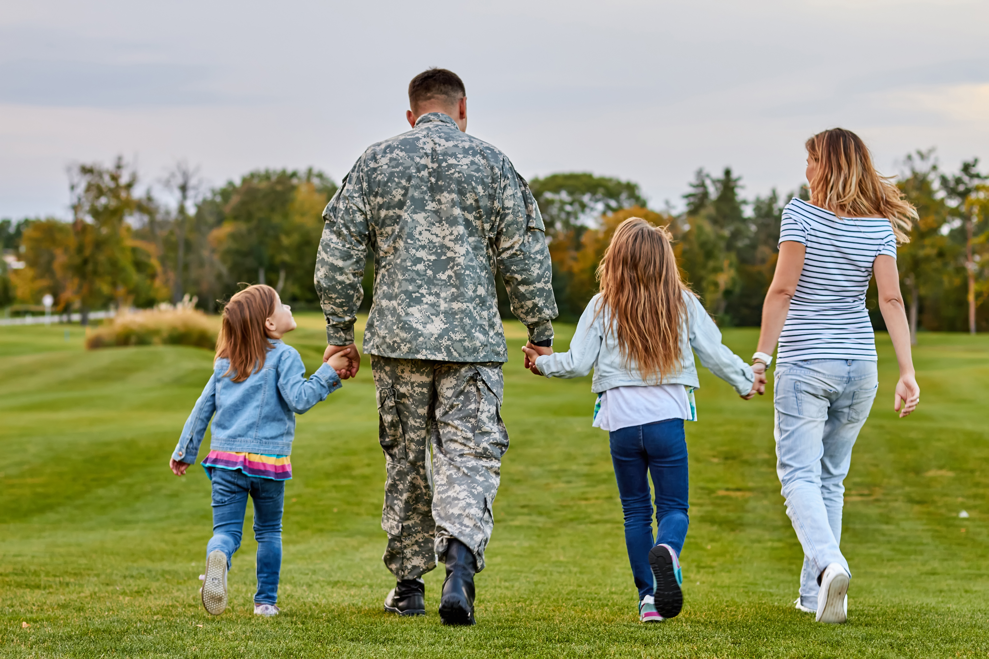 Military family together